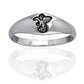 Small Sterling Silver 6mm Engraved Dragon Band Pinky Ring - Silver Insanity