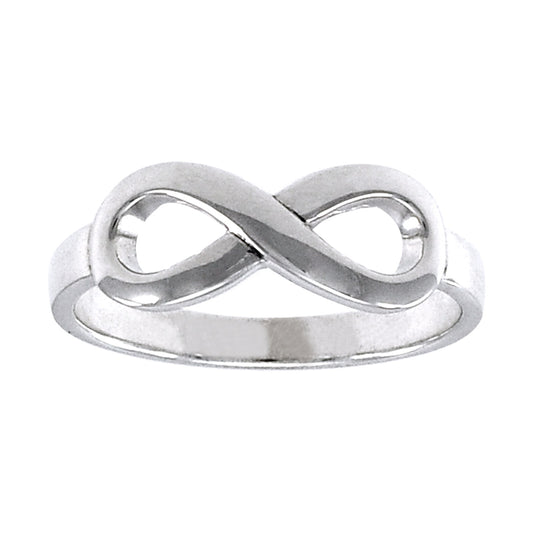 Sterling Silver Infinity Band Eternal Love Ring - Silver Insanity