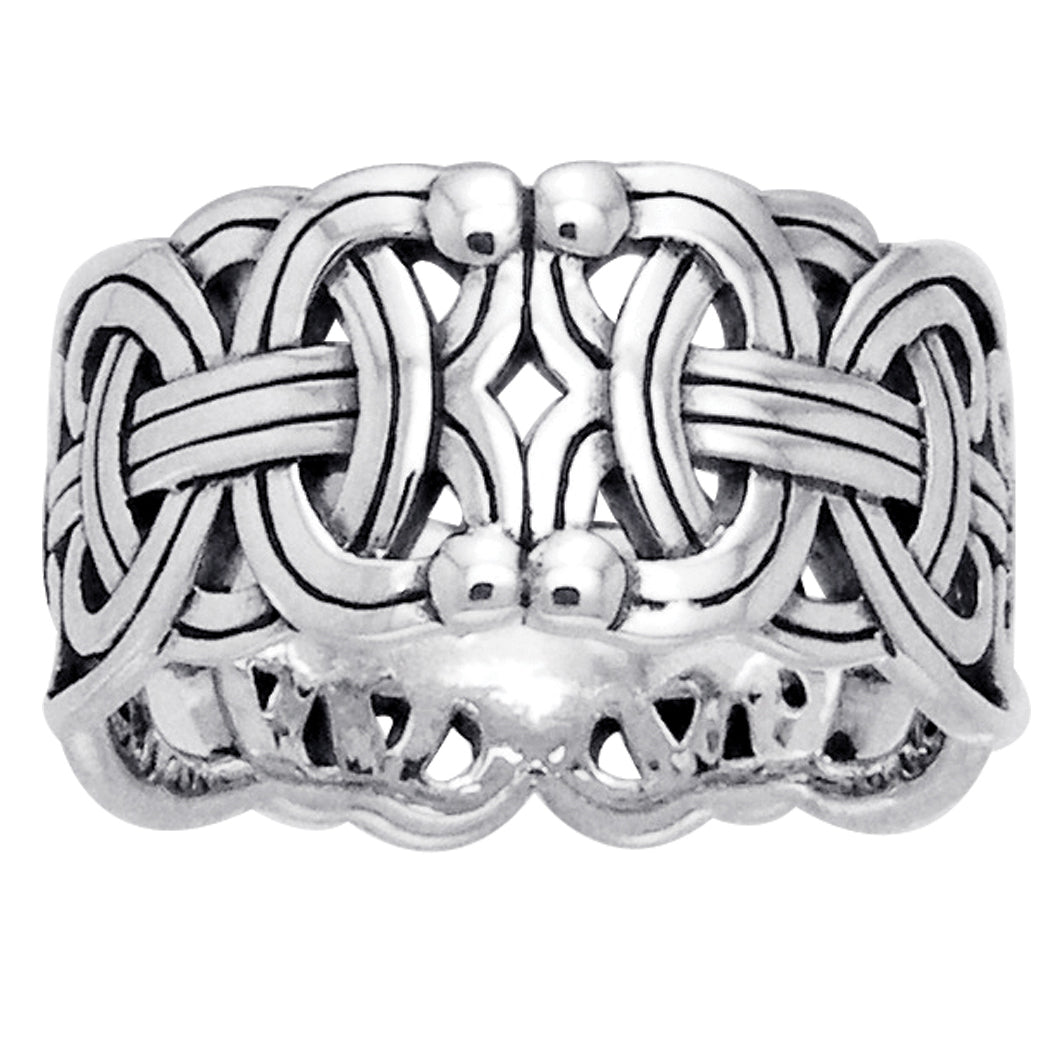Viking Braided Borre Knot Sterling Silver Ring - Silver Insanity