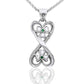 Connected Hearts - Spirit of Danu Shamrock Pendant Sterling Silver 18" Necklace - Silver Insanity