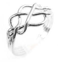 Sterling Silver 4-Band Open Weave Puzzle Ring - Silver Insanity