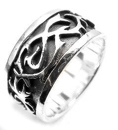 Sterling Silver Tangled Barbwire Band Ring Size 9 - Silver Insanity