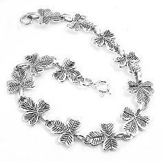 Sterling Silver Shamrock or 3 Leaf Clover Luck Bracelet - Silver Insanity