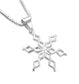 Sparkling Frozen Ice Winter Snowflake Charm Pendant Necklace Sterling Silver 18" - Silver Insanity