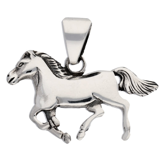 Horses Sterling Silver Running HORSE Pony Charm Pendant - Silver Insanity